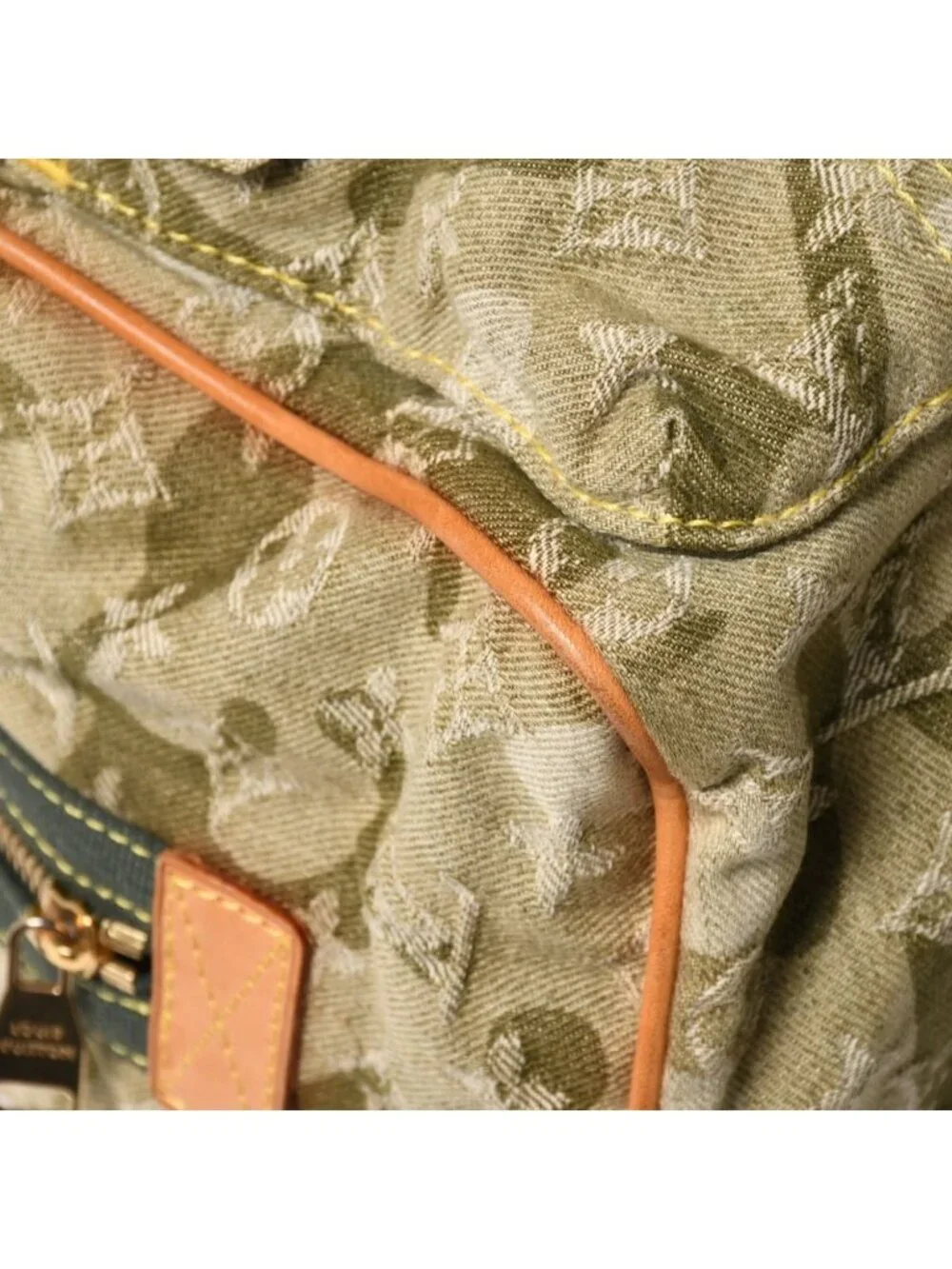 Louis Vuitton Monogram Moflage Denim Jasmine Handbag Khaki Takashi Murakami